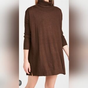 Bb Dakota Steve Madden Brown Turtleneck Sweater Dress Mini